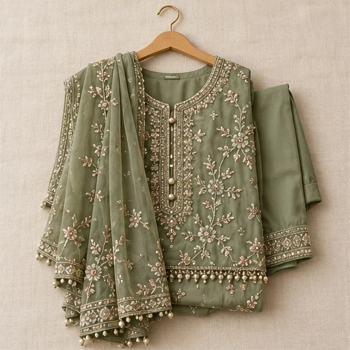 Beautiful Pakistani embroidered attire