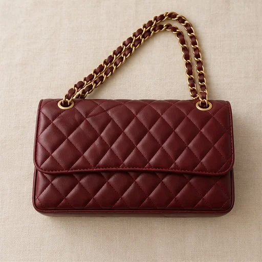 Burgundy shoulder bag